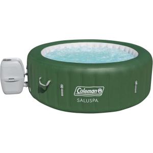 Coleman Palm Springs 4 to 6 Person EnergySense Smart AirJet Plus Inflatable Hot Tub Outdoor Spa with 140 AirJets and Insulated Cover(4+ Capacity (Forest Green))