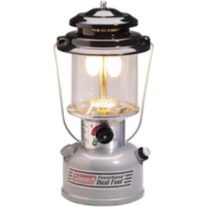 Coleman Powerhouse Dual Fuel Lantern Shines up to 800 Lumens 2-Mantle Lantern Uses Coleman Liquid Fuel or Gasoline with Adjustable Brightness Carry Handle Mantles & Funnel Included(Lantern)