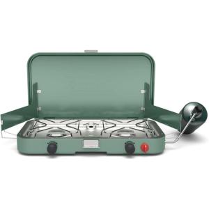 Coleman Cascade Camping Stove Collection – Portable Cooktops with up to 28,000 BTUs & Matchless Lighting, 1/2/3-Burner Options, Great for Outdoor Cooking, Camping, Tailgating, Grilling, BBQs, & More(2-burner)