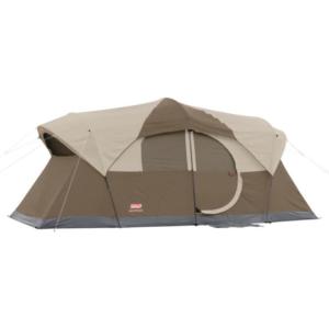 Coleman WeatherMaster 10-Person Camping Tent with Rainfly & Room Divider, Spacious Weatherproof Family Tent with Carry Bag(Contains Pfas)