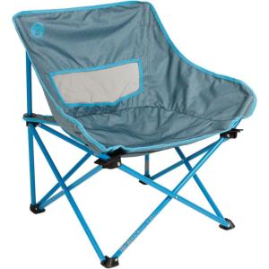 Coleman Kickback Outdoor Folding Chair with Relaxed Back Rest & Strong Steel Frame, Portable for Camping, Tailgating, Beach, Backyard & More, Carry Bag Included(Blue)