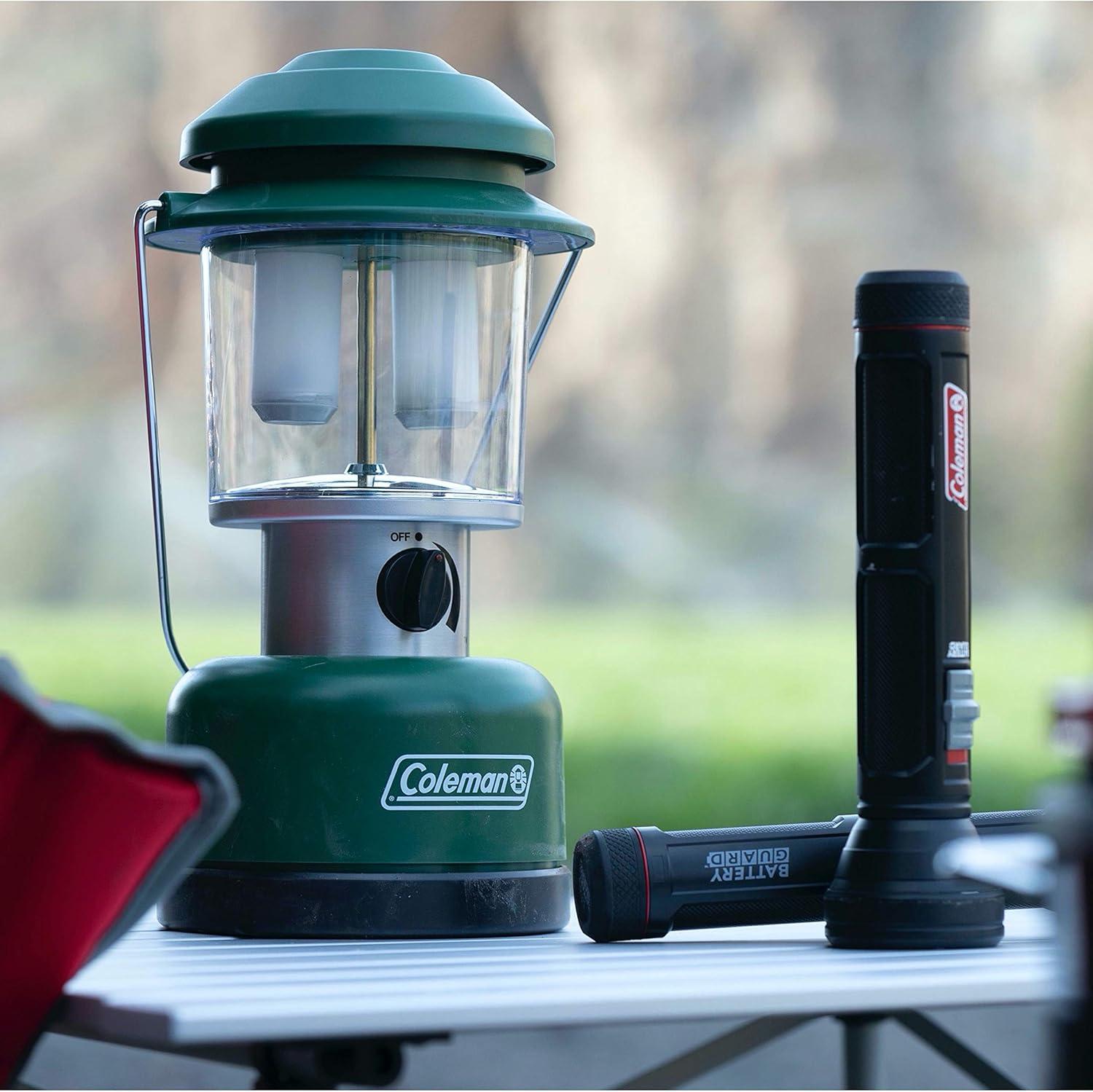 imageColeman 390 Lumens Twin LED Lantern WaterResistant Lantern with Customizable Brightness Lifetime LEDs Never Need ReplacingLantern