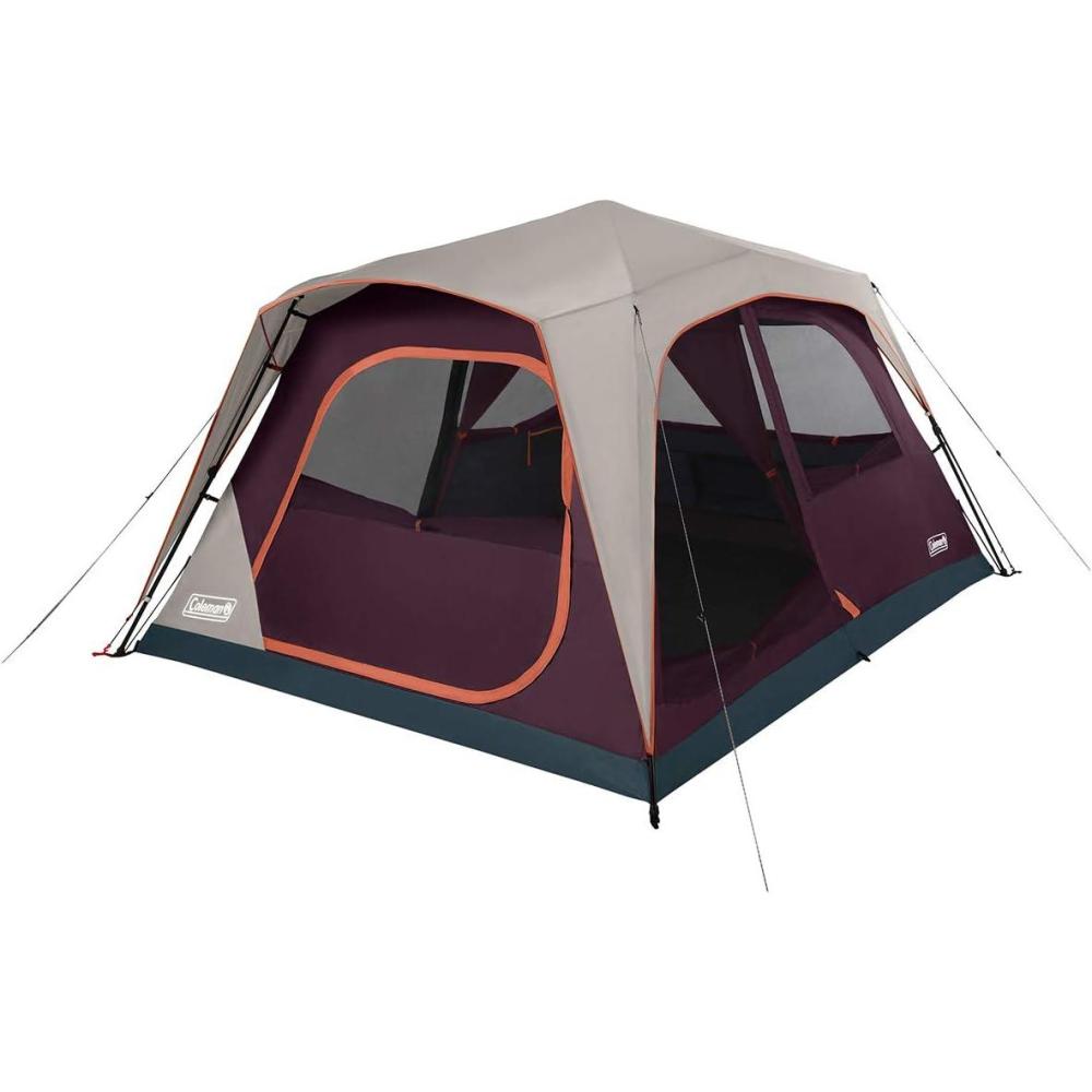 imageColeman Skylodge Camping Tent with Instant Setup 4681012 Person Weatherproof Family Tent with PreAttached Poles Convertible Screen Room and Room Divider Sets Up in About 1 Minute8person