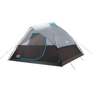 Coleman OneSource Rechargeable 4/6 Person Camping Tent with Airflow System & LED Lighting, Includes Rainfly, Tent Fan, Lights, and Interchangeable Battery Pack, Easy Setup Tent for Camping(6-person)