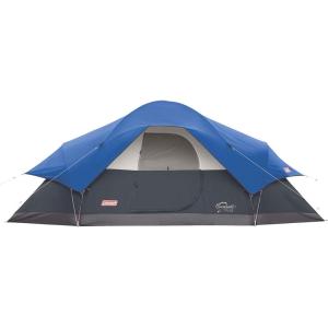 Coleman Red Canyon 8-Person Camping Tent, Weatherproof Family Tent Includes Room Dividers, Rainfly, Adjustable Ventilation, Storage Pockets, Carry Bag, & Quick Setup(Blue)