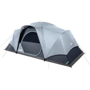 Coleman Skydome Camping Tent with LED Lights, Weatherproof 4/8 Person Family Tent Includes Pre-Attached Poles, Rainfly, Carry Bag, Ventilation and LED Lighting System, Sets Up in 5 Minutes(8-person)