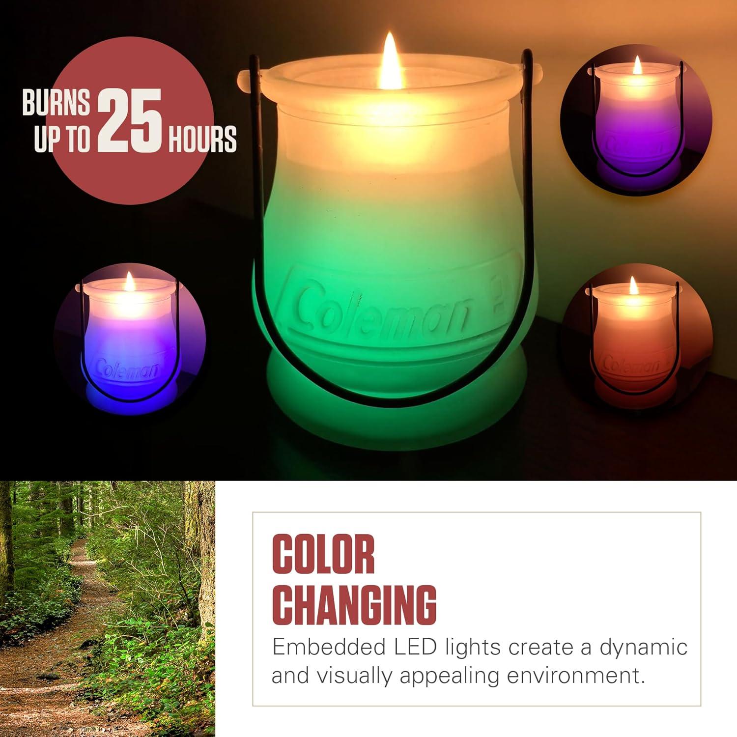 imageColeman Color Changing LED Citronella Outdoor Scented CandleBoxed