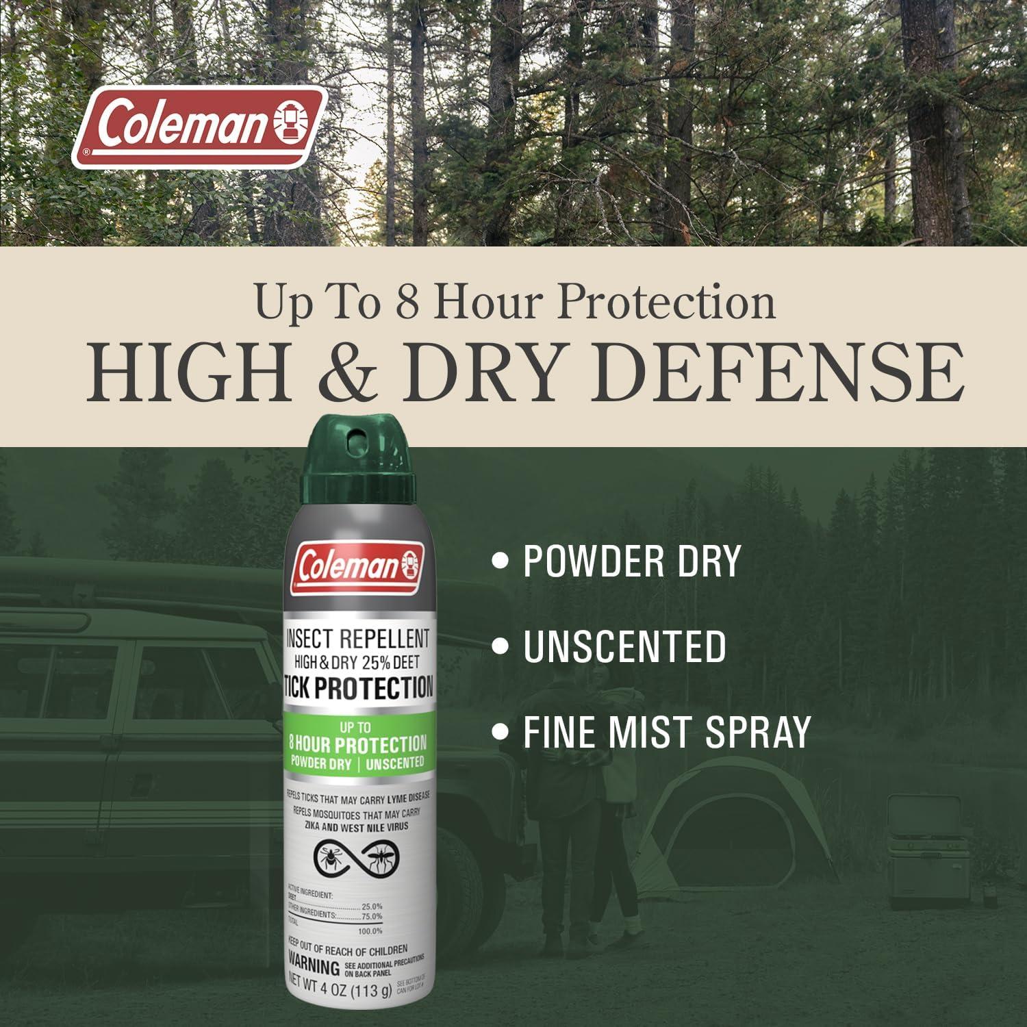 imageColeman Tick Repellent Spray 25 DEET Insect Repellent Spray Offers Strong Protection Against Ticks and Mosquitoes Ideal for Camping Hiking and Outdoor Activities 4oz