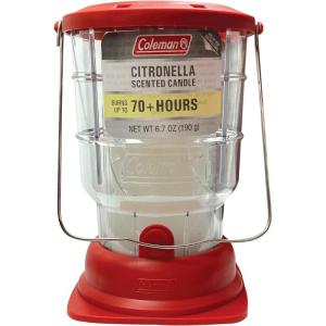 Coleman 70+ Hour Citronella Candle Outdoor Lantern – 6.7 oz(Red)