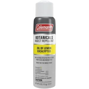 Coleman Naturally Based DEET Free Lemon Eucalyptus Insect Repellent Spray – 4 oz
