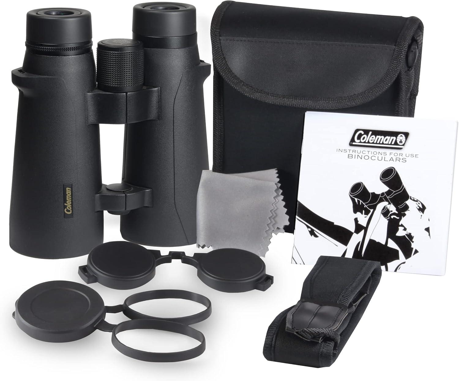imageColeman LE 12x56 Waterproof Light Enhancing Open Bridge HD Phase Coated Binoculars
