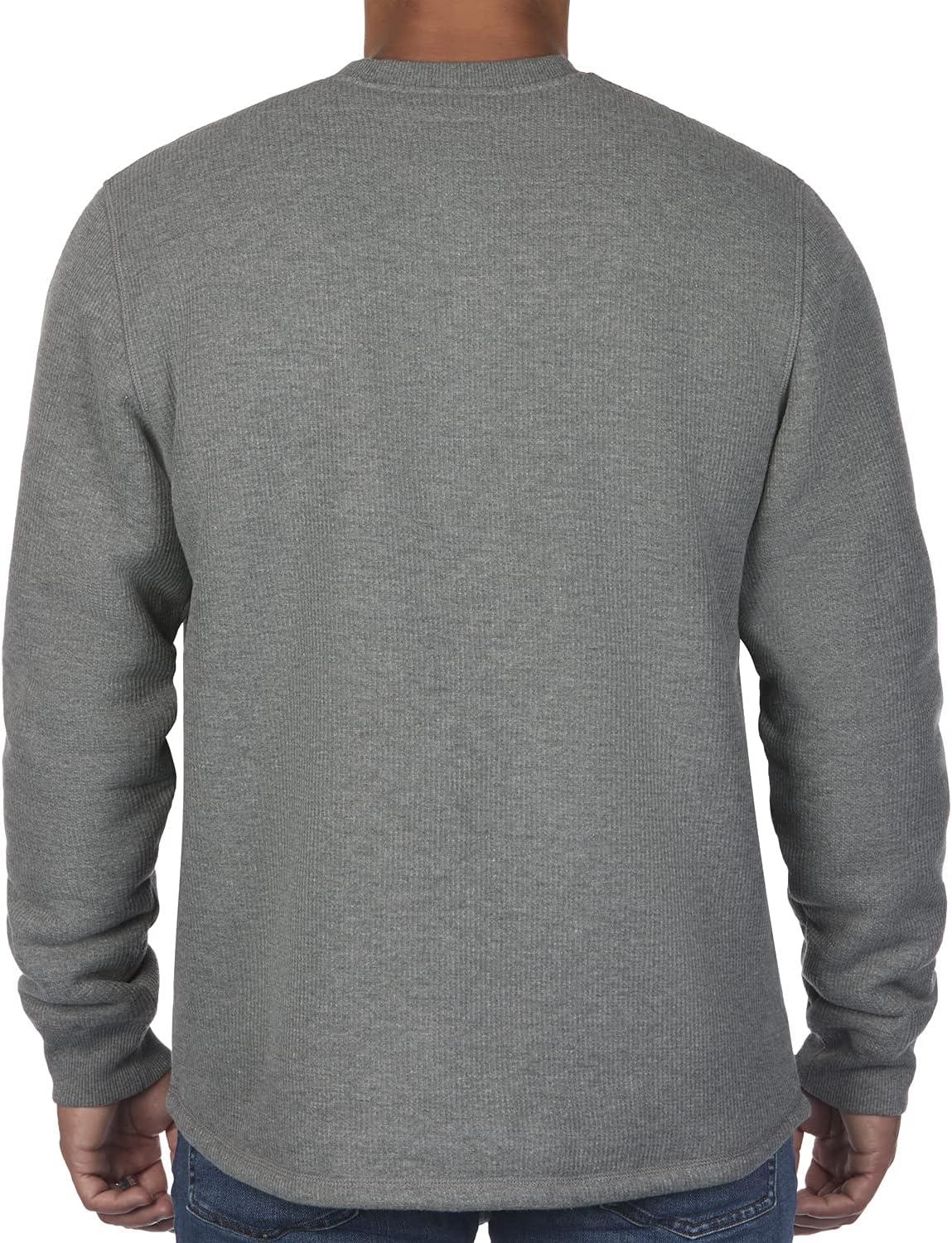imageColeman LongSleeve Sherpa Lined Waffle Henley Shirts for MenShale Heather