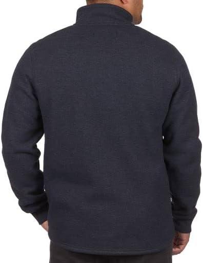 imageColeman Quarter Zip Sherpa Henley Long Sleeve Shirt For Men Black Heather MediumIndigo Heather