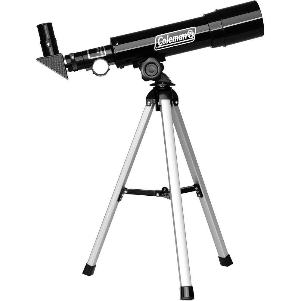 imageColeman 360x50 Refractor Telescope Kit with HeavyDuty Carrying Case C36050  Deep Space BlackDeep Space Black