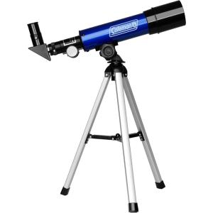 Coleman 360×50 Refractor Telescope Kit with Heavy-Duty Carrying Case – Electric Blue