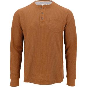 Coleman Long-Sleeve Waffle Thermal Henley Shirts for Men(Copper Heather)
