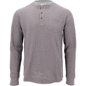 Coleman Long-Sleeve Waffle Thermal Henley Shirts for Men(Light Grey Heather)