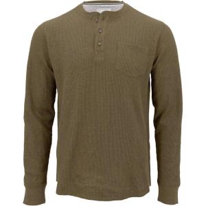 Coleman Long-Sleeve Waffle Thermal Henley Shirts for Men(Smokey Olive Heather)