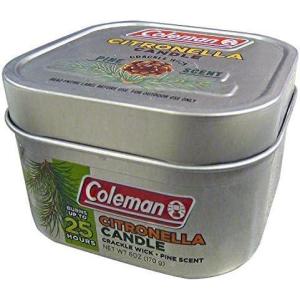 Coleman Pine Scent Citronella Candle with Wooden Crackle Wick – 6 oz(6 oz (Pack of 6))