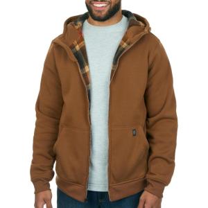Coleman Polar Men’s Fleece Lined Workwear Full-Zip Sweatshirt with Hood, Perfect Hoodie For The Outdoors(Copper)