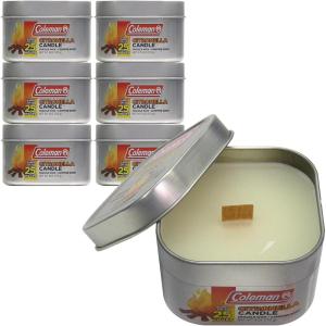 Coleman Scented Outdoor Citronella Candle with Wooden Crackle Wick, Campfire Scent, 6 oz (Pack of 6)(Campfire)