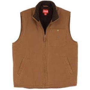 Coleman Microfiber Quilted Vest With Sherpa Collar (XX Large, Rust)(Copper/Brown Sherpa)