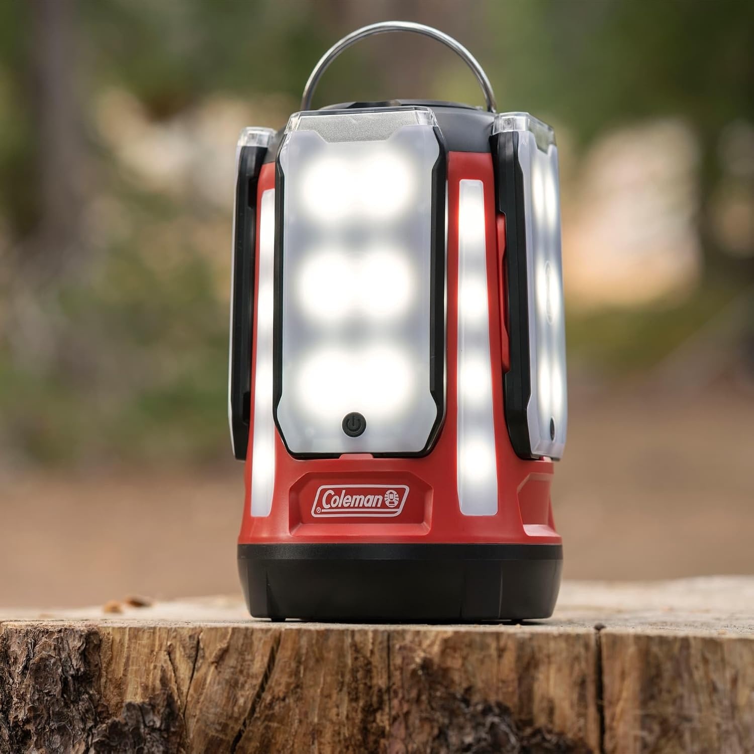 image:imageColeman MultiPanel LED Lantern Rechargeable WaterResistant Magnetic Light Panels BuiltIn Flashlight USB Charging Port Excellent for Camping Hunting Emergencies etc800 Lumen