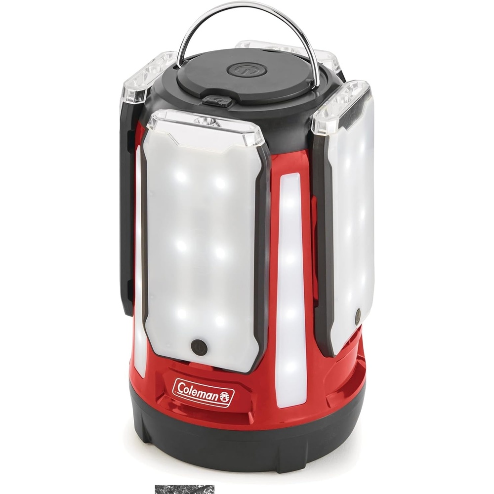 image:imageColeman MultiPanel LED Lantern Rechargeable WaterResistant Magnetic Light Panels BuiltIn Flashlight USB Charging Port Excellent for Camping Hunting Emergencies etc800 Lumen