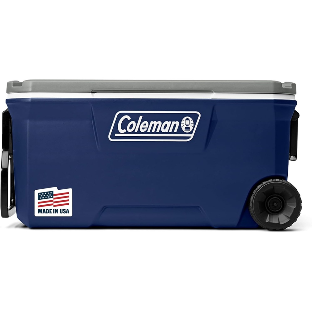 image:imageColeman Classic Series Insulated Portable Rolling Cooler with Wheels LeakResistant Outdoor Hard Cooler Keeps Ice up to 5 DaysTwilight